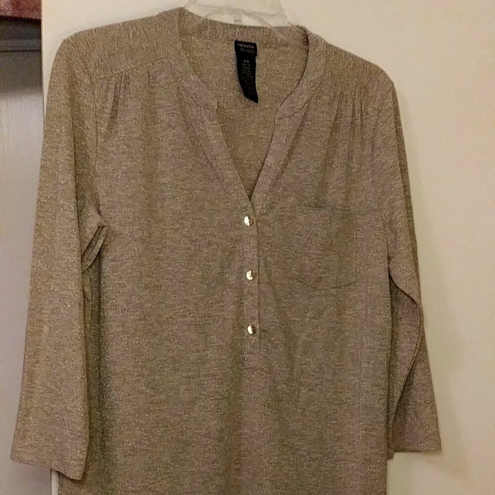 Metallic Sparkly 🌟🌟Rafaella Blouse Rafaella blouse Size M - Picture 12 of 14